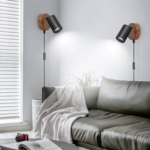 Lámpara de pared con enchufe integrada que evita reformas en el dormitorio 4