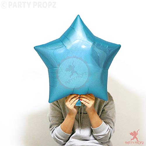 Image of Party Propz 17Pcs Blue And Silver Birthday Decoration Items | Birthday Balloons For Decorations | Happy Birthday Banner(Cardstock)| Foil Curtain for Birthday Decoration