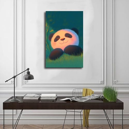 Impression sur toile panda endormi 40x60cm pour habiller un mur vide avec douceur
