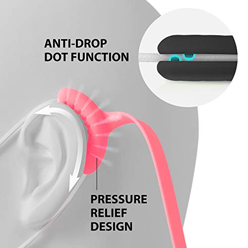 Image of BONE Lanyard Mask Tie (3 Packs), Face Mask Holder, Adjustable & Skin-Friendly Silicone Extender Strap, Ear Savers for Kids & Adults (Pink - Blue - Green)