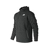 Detalles reflectantes New Balance, Sudadera con Capucha para Hombre XL Negro