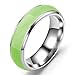 Produktbild Vi.yo Edelstahlring Accessories GrünLeuchtring Fluoreszierender Schmuck Damenringe Geeignet für Mädchen Jugendlich
