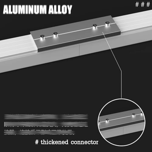 Recessed Ceiling Curtain Rail System - Hidden Aluminum Track, Adjustable for Luxury Interiors, Hotel Suites, Walk-in Closets, Dressing Rooms - 2.2m (7.2ft)