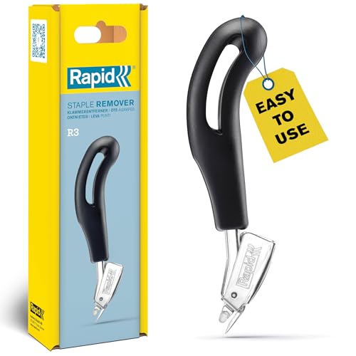 Image of Rapid R3 Staple Remover – Heavy Duty Steel Staple Puller Tool with Ergonomic Handle – Professional & DIY Upholstery Staple Extractor (5001701)