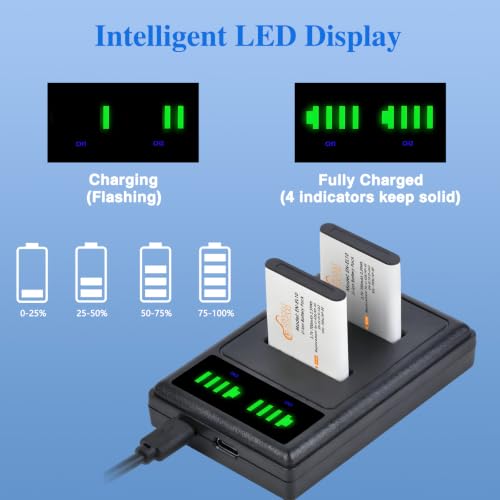 NP-45 NP-45A NP-45S Li-40B Li-42B EN-EL10 KLIC-7006 LB-012 Battery and Charger for Nikon Coolpix S4000 S210 S220 S230 S570 FinePix XP50 XP60 XP70 XP80 XP90 T350 T360 T400 INSTAX Mini 90 by Pickle Power - Used condition - Image 4