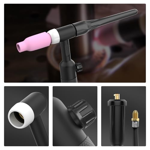 AZZUNO LIFT TIG Welding Torch, WP-17V Air-Cooled TIG Gun with 10-25mm² Quick Connector and 13-FT Cable&Gas Hose with 5/8"-18 for AZZUNO MIG-135F/MIG-155F/MIG-135PRO/MIG-135L/MIG-145L/MIG-155L by AZZUNO - Image 2