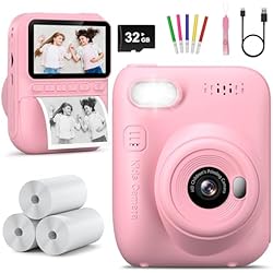 Kids Camera Instant Print, 3.0" HD Screen Kids Instant Cameras, Christmas Birthday Gifts For Girls Boys 3 4 5 6 7 8 9 10 Year Old, Portable Toddler Travel Toys