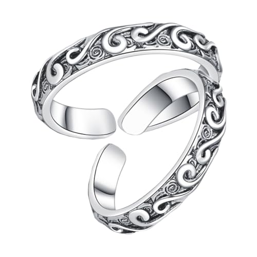 Holibanna Retro Fashion Rings Decorative Romantic Rings High Polished Finger Jewelry