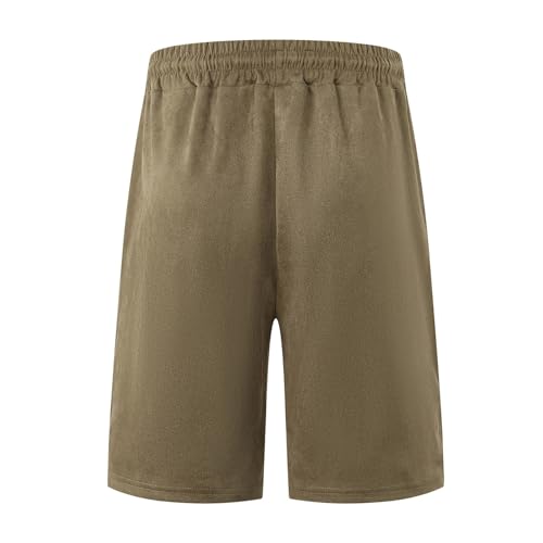 Ensemble homme t-shirt et short vert S décontracté uni