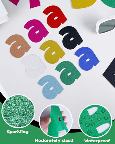 Image of 249 Pcs Glitter Bulletin Board Letters, Numbers and Punctuation 4 Inch