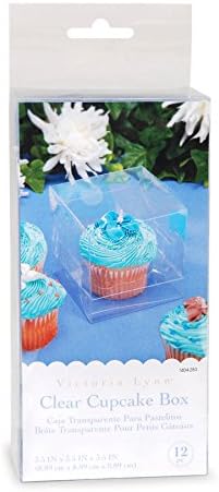 Darice Scatole Per Cupcake Con Finestra: 12 Pezzi, 8,9x8,9x8,9 Cm