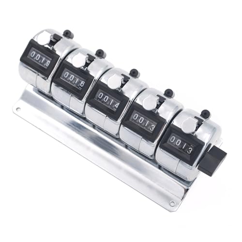 Compteur de bureau à 5 unités avec socle métallique fixe robuste