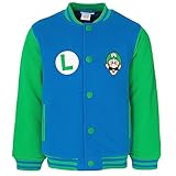 SUPER MARIO Nintendo Luigi Little Boys Varsity Bomber Jacket 7-8