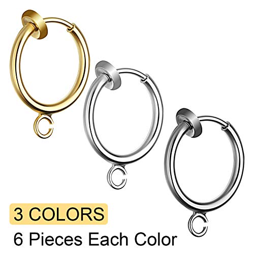 30 Sets Clip-On Earring Converters Non-Pierced Earring Components Findings Dangle Earring Clips With Easy Open Loop And Silicone Earring Pads For Daily Accessory #TOP4