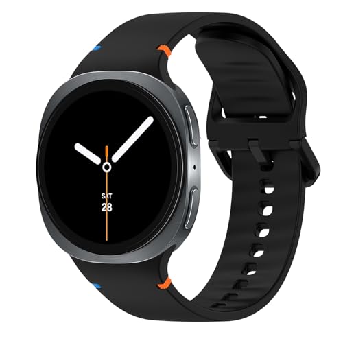 [AiMaoo] �o���h Samsung Galaxy Watch 8 40mm 44mm/Galaxy 8 Classic 46mm �Ή� �V���R���o���h �X�|�[�c�X�g�x���g ���b�v ������� �_�炩�� �h�� �j�����p �����x���g (L/�u���b�N)
