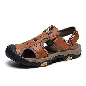 XYAL0003001 Xingyue Aile Slippers & Sandalen Outdoor Ademend Zomer Strand Sandalen Voor Mannen, Gesloten Teen Haak & Loop Band Wandelen Fisherman Slipper Anti-Slip PU Leer Bovenschoenen