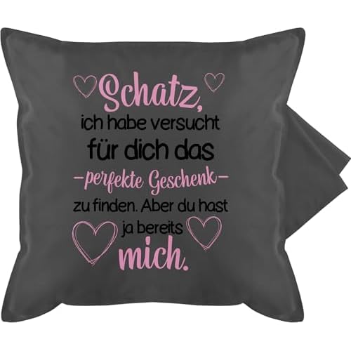 Shirtinstyle Kuschelkissen Papa Alles Liebe zum Vatertag Mama und ich Lieben Dich Vater und Sohn, Kopfkissen Dekokissen mit Füllung, Form Herz Größe 40X44cm, Farbe weiß 6 Valentinstag Partner Kissen Ideen - Schatz Ich Habe versucht für Dich das Geschenk zu Finden schwarz/rosa - Unisize - Grau Finden - GURLI Kissenhülle