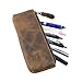 Hide & Drink, Durable Leather Pencil Pouch, Handy Pen Case, Classic Work Accessories, Carry On Pouch, Student & Professionals Essentials, Handmade Includes 101 Year Warranty :: Bourbon Brown