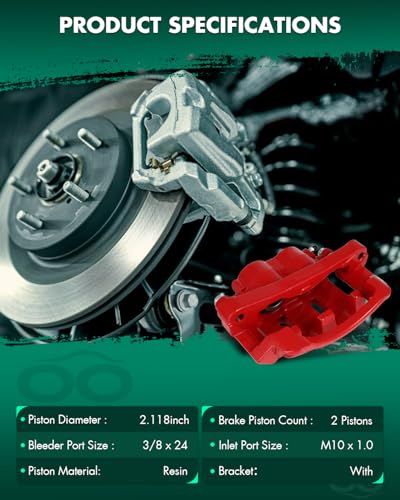 Image of SCITOO - Front Left Disc Brake Caliper Assembly w /Bracket For Ford Model - For Excursion 2000-2005,For F-250 Super Duty 1999-2004,For F-350 Super Duty 1999-2004 18-B4791