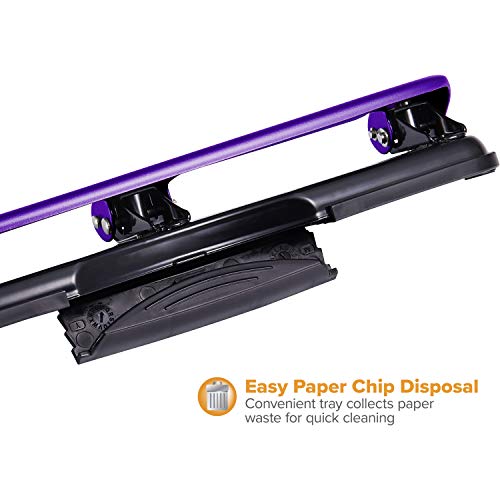 Image of Bostitch Office EZ Squeeze Reduced Effort 3-Hole Punch,12 Sheets,Purple,(Pack of 4)