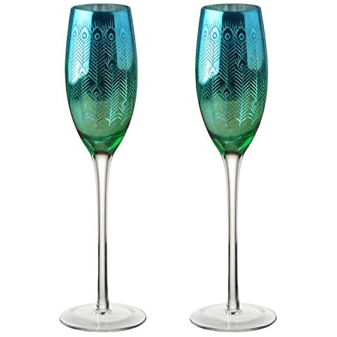 Artland Peacock Champagne Flutes Set of 2 Cover