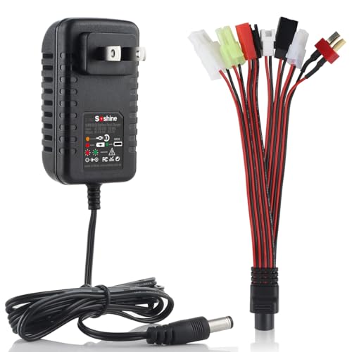 RC Battery Charger for 4.8V 7.2V 8.4V 9.6V NiMH/NiCD Battery Pack, RC Car Charger for Traxxas...