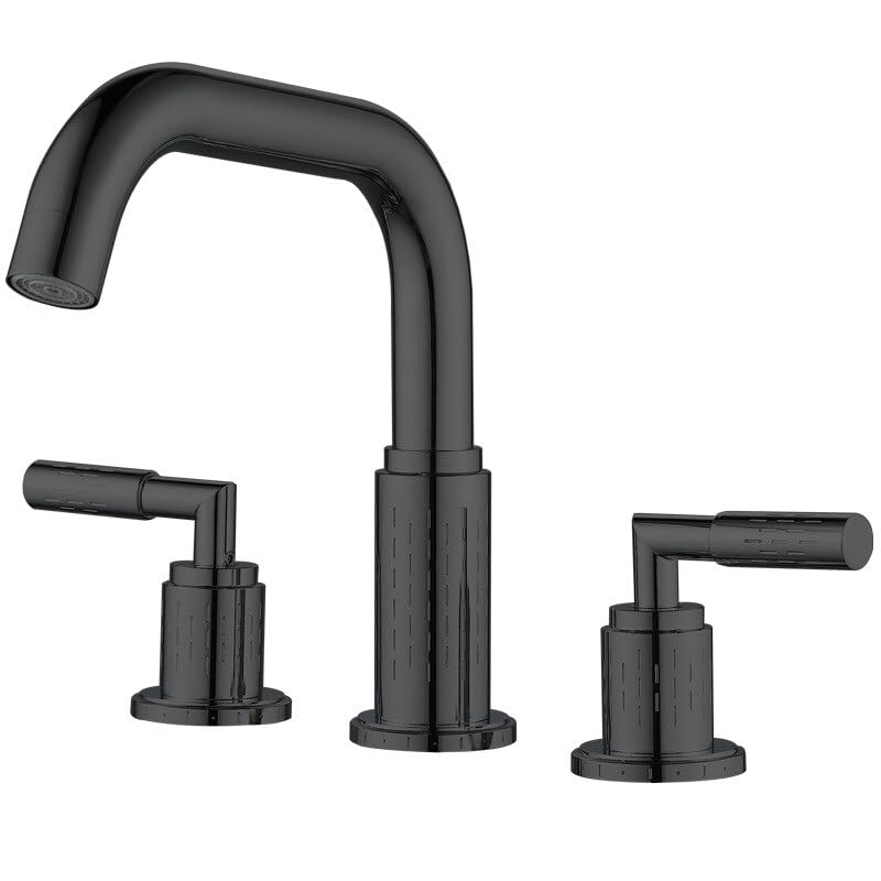 Robinet de lavabo chaud et froid mélangeur d'évier 8 pouces en laiton antique