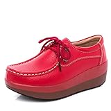  Frauen Chunky Loafers Plattform Slip On Schuhe Keilabsatz Casual Sneakers Retro Karree Mokassins Mode Casual Creepers Schuhe
