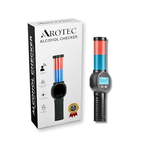 Image of Baton Portable Breathalyzer-Professional Alcohol Tester with Smart Sensor Tech,Red-Blue Warning Lights,No-Contact Blowing,Fast Type-C Rechargeable,Flashlight for Police,Security& Road Safety