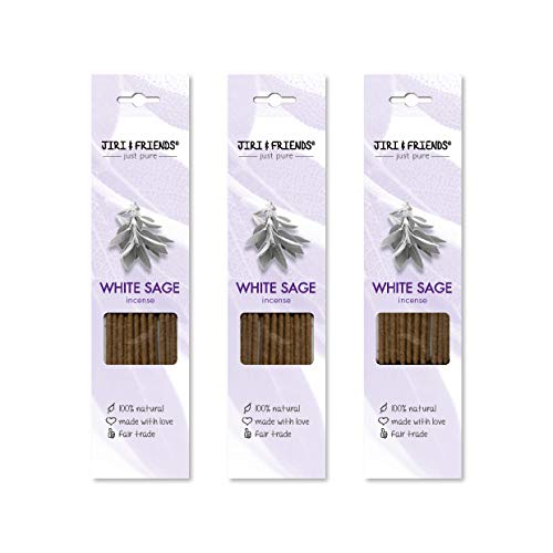 3 PACK Witte Salie wierook Jiri & Friends Fair Trade 100% natuurlijk