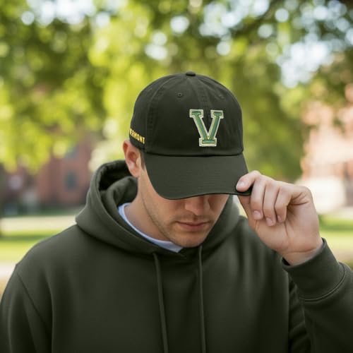 Gorra de béisbol bordada ajustable color verde miniatura 5