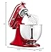 KitchenAid KSM180QHSD 100 Year Limited Edition Queen of Hearts Stand Mixer, Passion Red, 5 Qt