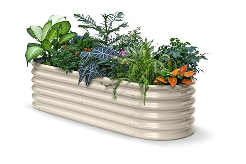 Annoell Galvanized Raised Garden Bed 6x2x1.5 ft, 17" Tall Metal