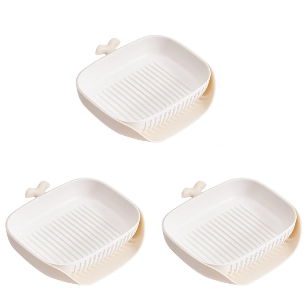 soap dish， Drain Soap Dish 3 Pcs Multicolor(B)