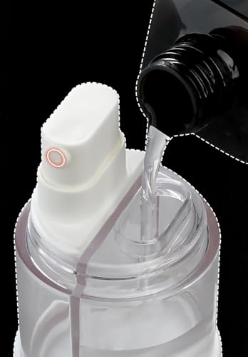 Image of Lyrovo 4-in-1 Travel Essential Kit Spray Bottles & Pump Bottles Dispenser, Travel Containers for Toiletries, Refillable Travel Accessories for Cream Toners Lotion (White)