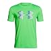 Under Armour Boys' Tech Big Logo Solid T-Shirt, Arena Green (701)/Moroccan Blue, Youth Medium