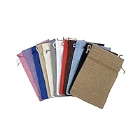 Palmhomee 25-Pack Pink Burlap Gift Bags - Drawstring Jewelry Pouches For Wedding Favors