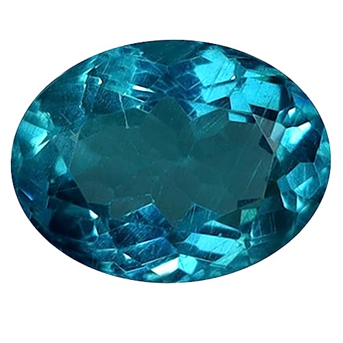Apatite Bleue Paraïba du Brésil 0.82 ct de forme ovale pour haute joaillerie