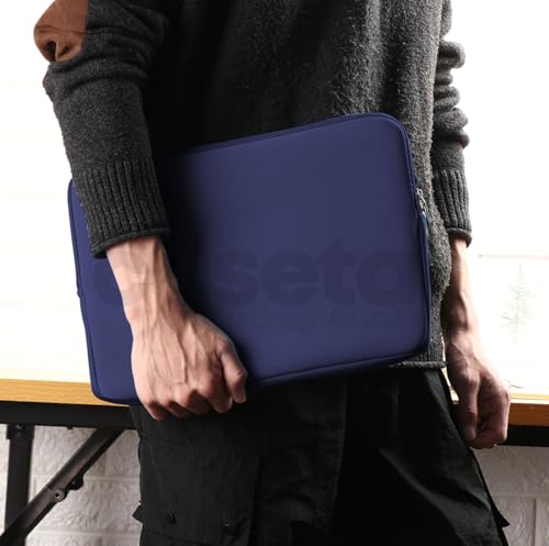 Capa Case Pasta Maleta Notebook Macbook Neoprene 15.6/14/13.3/12/11/10/17.3 (Azul Marinho, 14.1''
