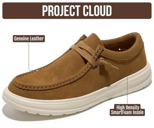 Image of Project Cloud Genuine Leather Loafers for Men - Non-Slip Mens Shoes (Dante)