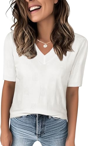 Ninedaily Women's Tops Short Sleeve Sweater Knit T-Shirts Dressy Casual Blouses2