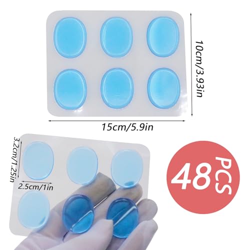 image for CashBeat 48Pcs Drum Dampeners, Blue Silicone Gel Pads, Soft Drum Silen