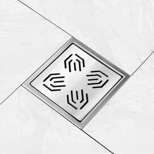 Image of Plantex (Primax) 304 Grade Stainless Steel Drain Cover /Drainage Cover /Drain Cover for Bathroom /Jali for Bathroom and Balcony- 6x6 inches (Chrome)