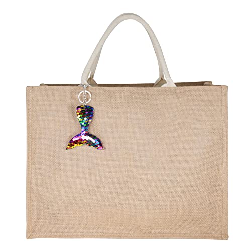 Hibala Woven Large Beach Bag Straw Bag Beach Tote Handmade Weaving Shoulder Bag Tassel Bag Handbag (Mermaid) … #TOP4