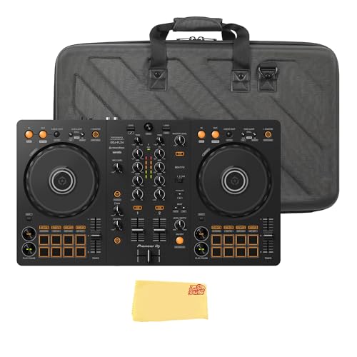 Pioneer DJ DDJ-FLX4 2-Channel DJ Controller - Black Bundle with Carrying Case and Austin Bazaar...