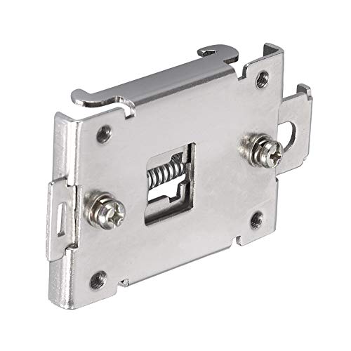 Oumefar DIN Rail Mounting Clip with Screws,1PCS 35MM DIN Rail Mount Fixed Solid State Relay Clip Clamp With 2 Mounting Screws for Single Phase Solid State Relay Rail Mounting