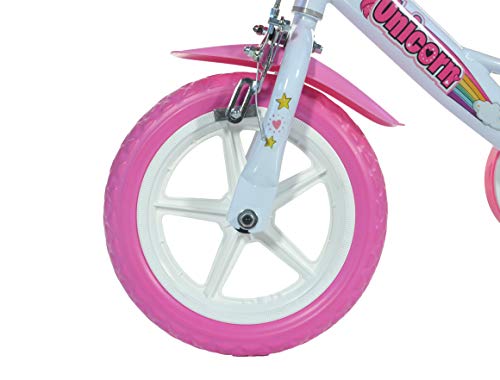 Dino Bikes 124RL-UN Kinderfahrrad Fahrrad, Weiß/Pink, 12 Zoll – Bild 8