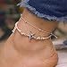 Conjunto de 2 piezas de cadena de tobillo Mujeres estrella de mar...