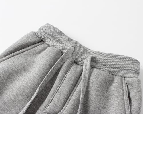 Boys Fleece Pants Plain Sweatpants Drawstring Elastic Waist Jogger for Boys or Girls 5-14 Years4