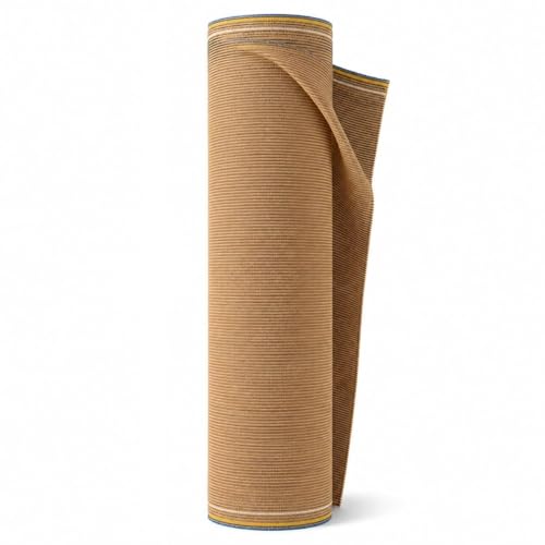 AHLATECH Beige Shade Net Cut Length UV Protective Korean Knitted Privacy Screen Outdoor Sun Shade Cloth for Balcony Garden Patio Plants & Animals (200cm x 100cm)